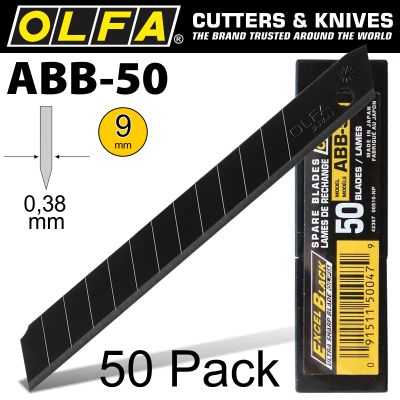 OLFA Blades Black X-sharp 50 Per Pack Ultra Sharp 9mm